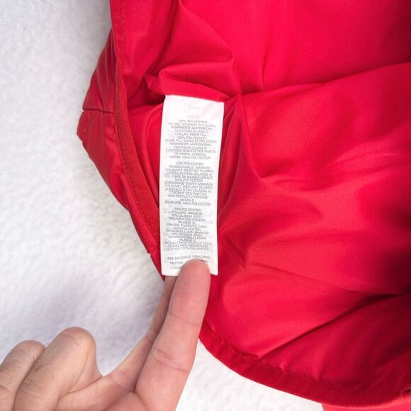 J Crew Quilted Vest Women’s Size XS Red Full Zip Sleeveless Cargo Pockets Casual - Picture 5 of 8